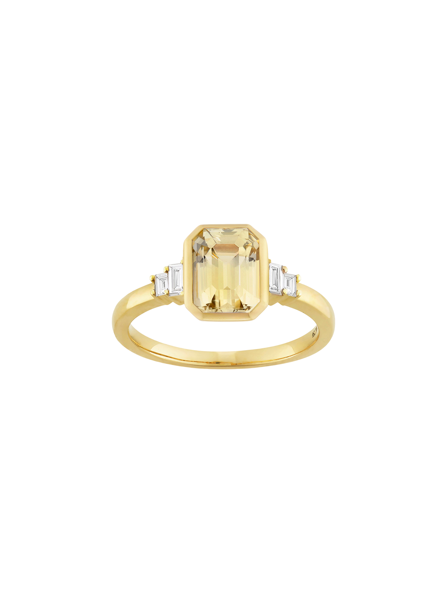 Mila yellow sapphire & diamond ring